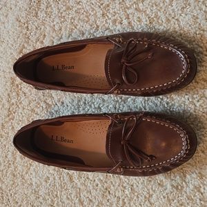 LL Bean leather loafers. Sz 7. Like new